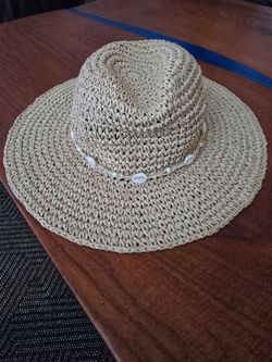 Divided Woven Straw Wide Brim Sun Hat