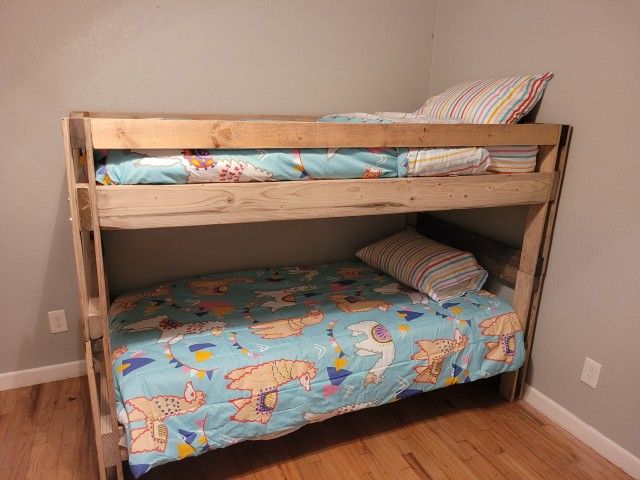 Bunk bed twin size.