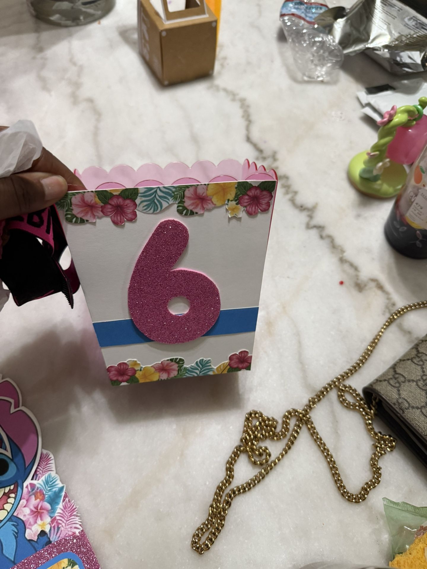 Tropical theme centerpieces kid birthday