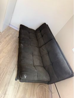 Black Tufted Futon Sofa
