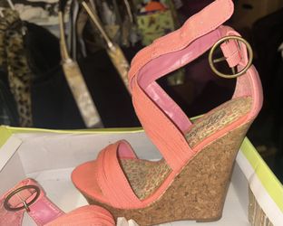 Coral Springtime /Summertime wedges