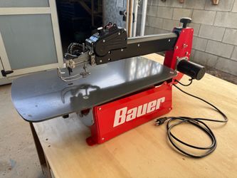 Bauer 22" Variable-Speed Scroll Saw – Like New + Premium Blades Bundle
