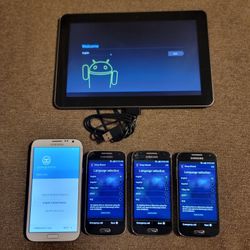 Samsung Galaxy Tab II 10", 3 Samsung Galaxy S4 Mini,Samsung Galaxy Note II