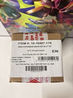 Pokemon TCG ME04 Mega Evolution Chaos Rising 6 BOX Booster Case