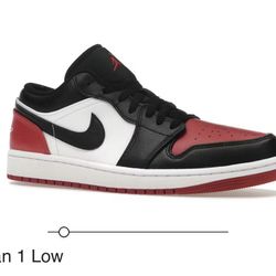 Jordan 1 Low "White/Black/Varsity Red" Men's Shoe