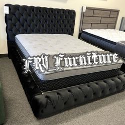 New Queen Bed Frame With Mattress 
