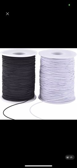 Rattail Cord 100% Polyester 2mm_ 100 Yards Per Roll colors Available: Black, Red And White 5 Of Each Available. Price Is Per Roll