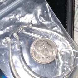 STERLING SILVER 925 STAMPRD 2" × 1 1/2"wide