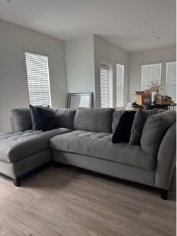 Two-Piece Gray Sectional