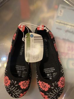 Toddler Girls Floral Flats Size 9-10