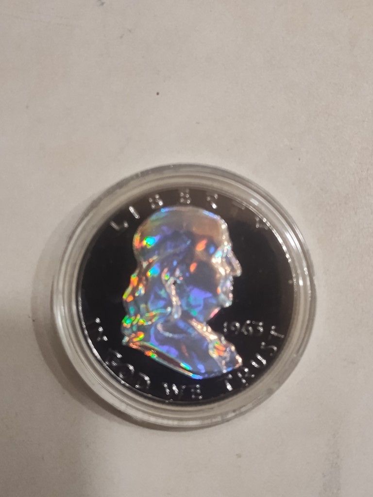 1963 Franklin Half Layered In Black Ruthium And Hologram 