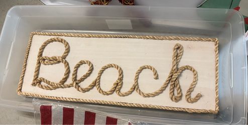 Coastal wooden signs