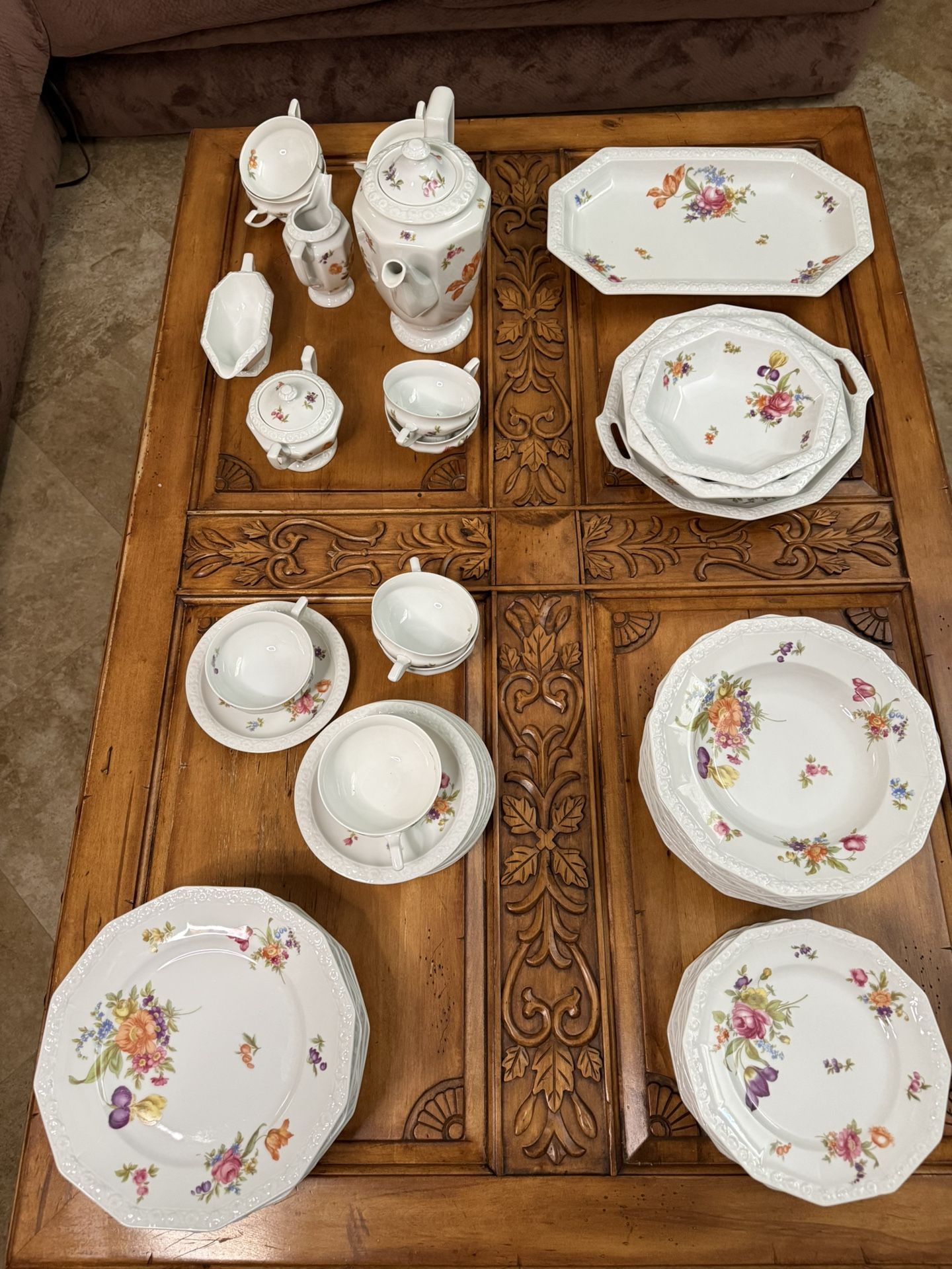 Vintage Rosenthal Maria 54-Piece Porcelain Dinner Set