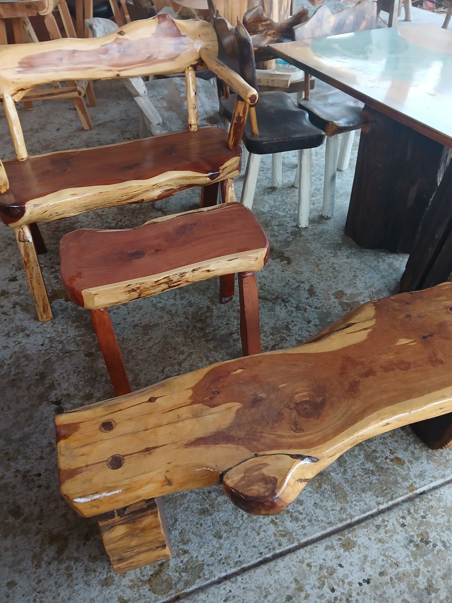 Rustic Wood Benchs