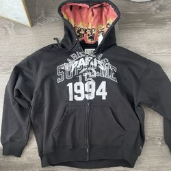 Supreme x MM6 Maison Margiela Zip Up Hooded Sweatshirt 'Black' Size Small