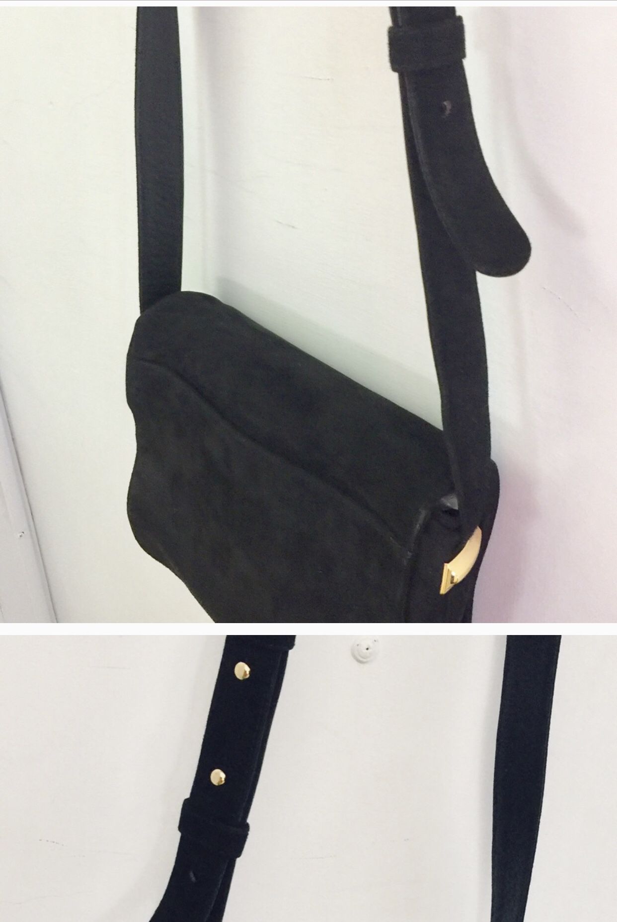 Donna Karan Genuine Suede Leather PURSE/Crossbody/Handbag 