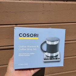 Cosori Coffee Mug Warmer & Mug Set Premium 24Watt Stainless Steel
