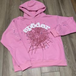 Sp5der OG web hoodie pink