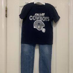 Boys 3T Dallas Cowboys T-Shirt & Size 7 Regular Levi’s 511 Jeans (2) Total