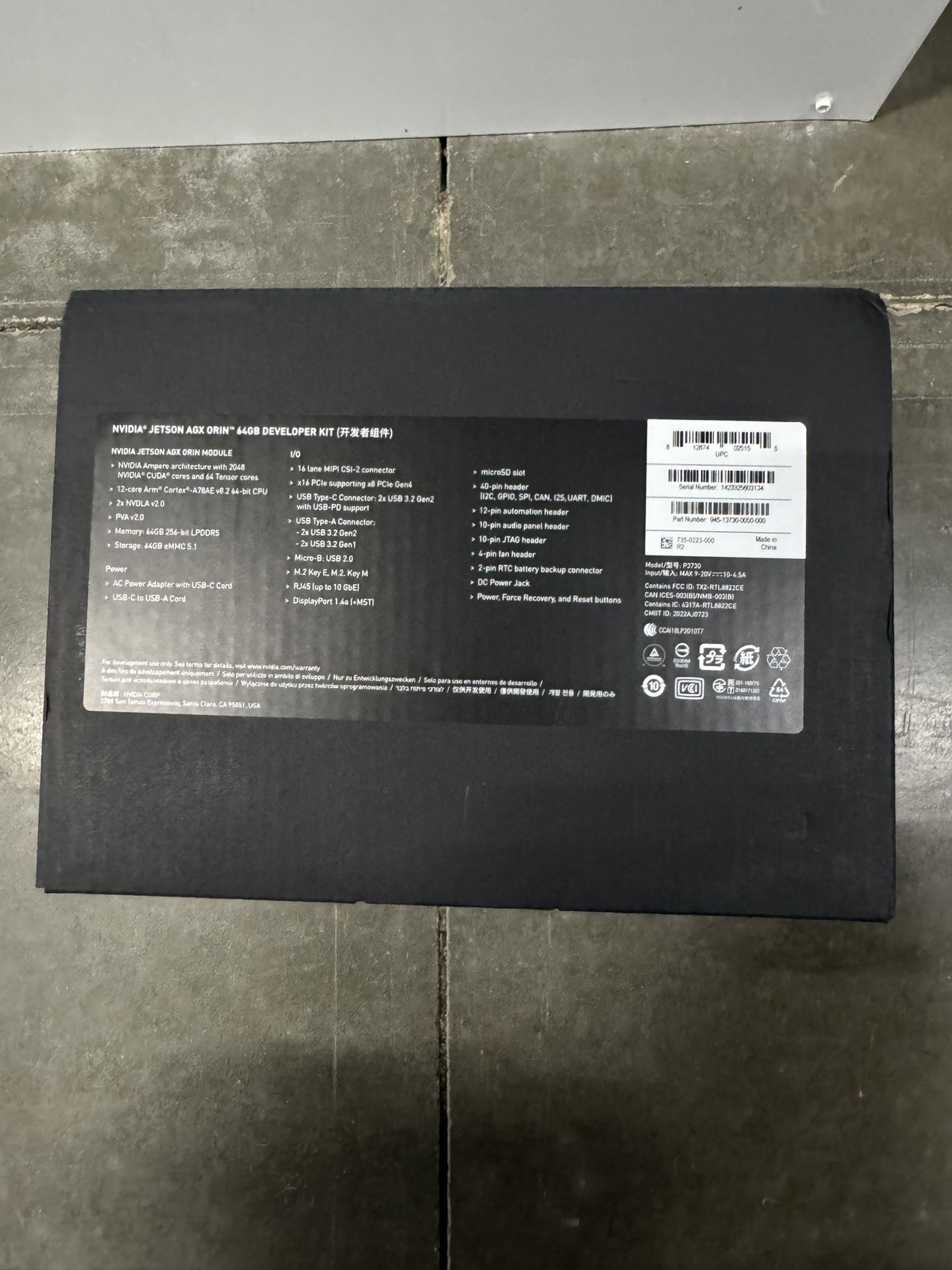 NVIDIA Jetson AGX Orin 64GB Developer Kit