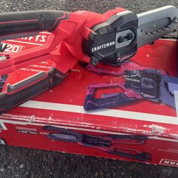 Craftsman chainsaw 6” battery, and charger included 