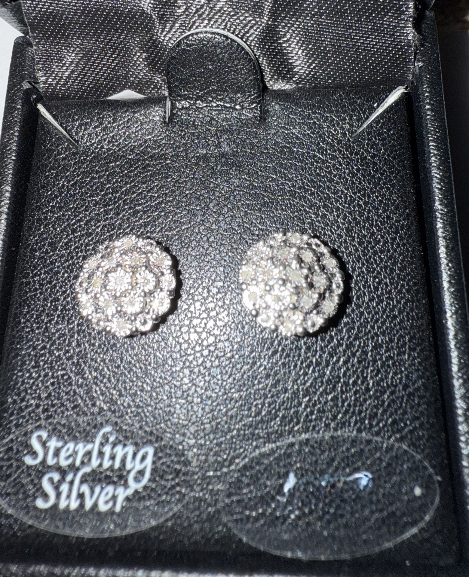 Diamond Cluster Post Earrings