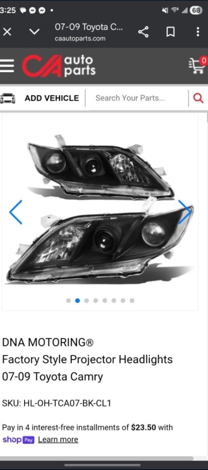 Toyota Camry Headlights
