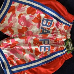 Bape Pink ABC Basketball Shorts