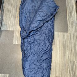 Vintage REI Navy Blue Down Sleeping Bag