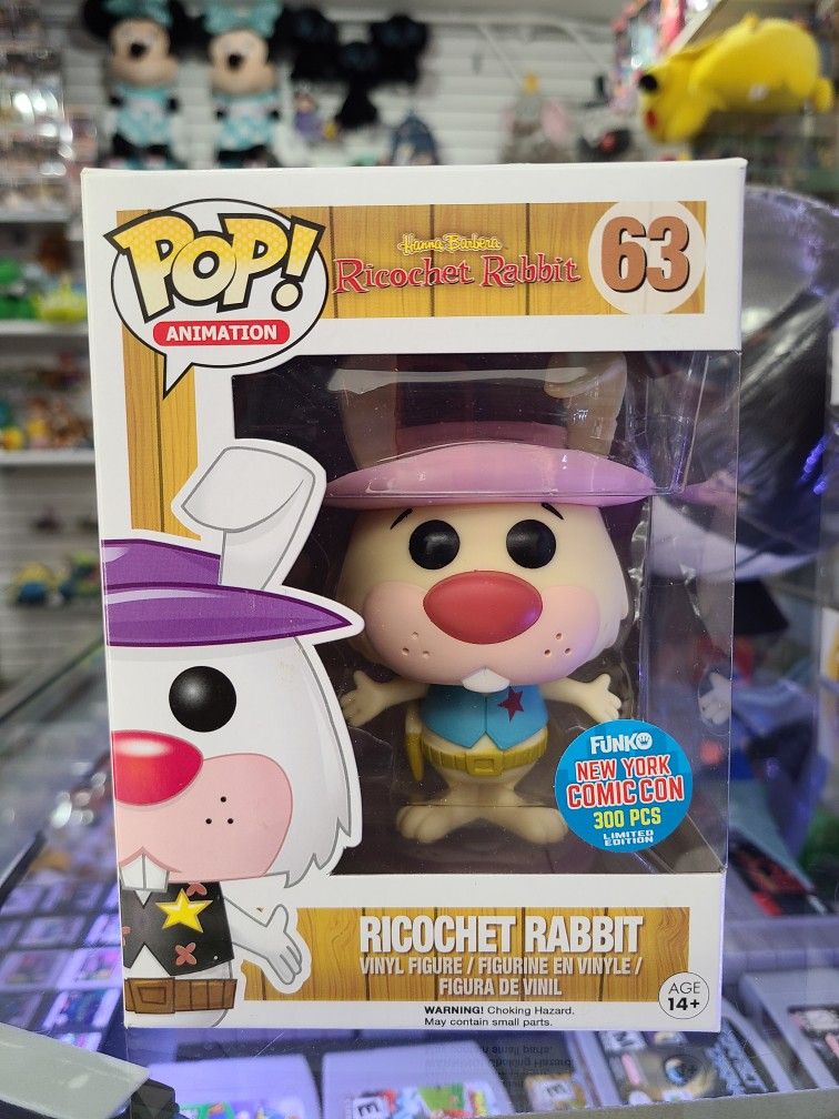 FUNKO POP ANIMATION #63 RICOCHET RABBIT (YELLOW) NYCC 2015 EXCLUSIVE VINYL