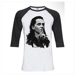 Marvel Loki Tom Hiddleston 3/4 Sleeve Unisex Baseball T-Shirt M(6)Size