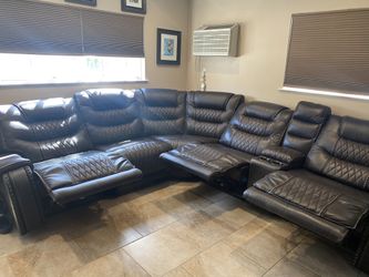 Walker espresso 6 piece power reclining left arm facing sectional deals