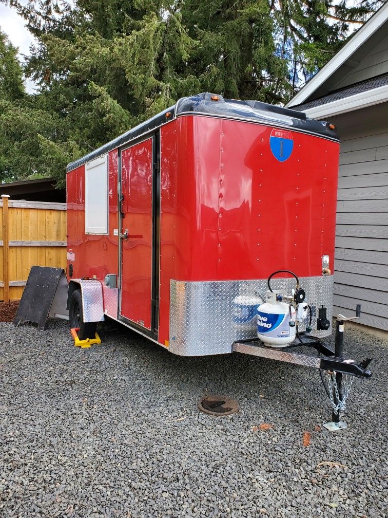 Wonderfully Red Food Trailer For $12,750