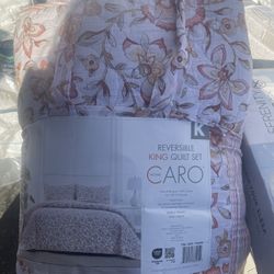REVERSIBLE KING QUILT SET