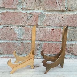 Vintage Brass Folding Display Holders 
