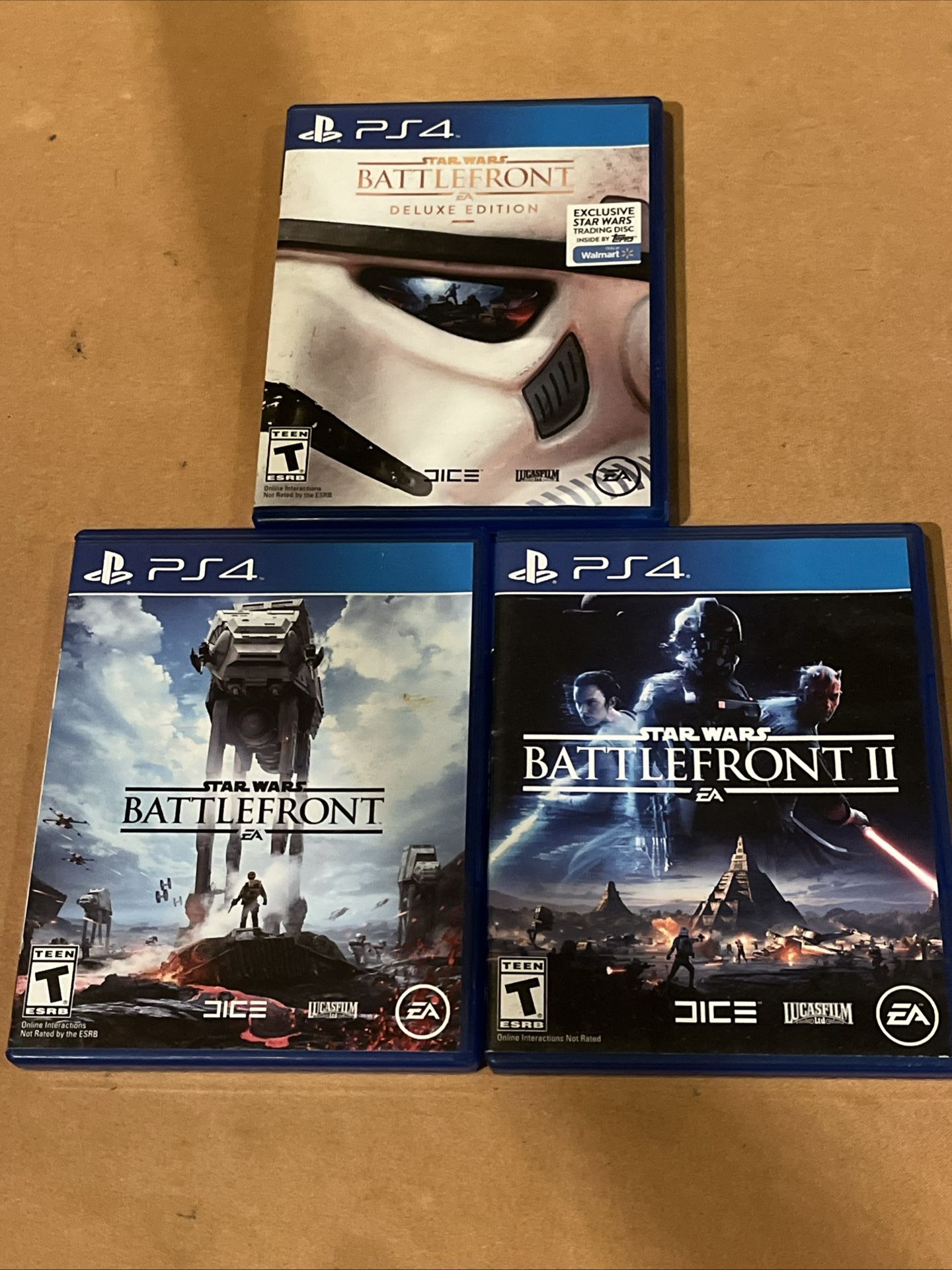 PS4 Star Wars Battlefront 1, 2, Deluxe Edition PlayStation 4 Lot Of 3