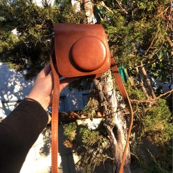 Instax Mini Brown Leather Case