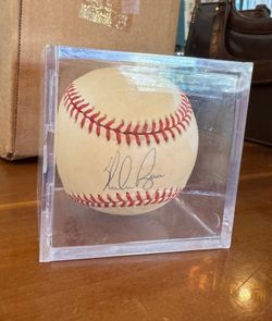 Nolan Ryan Signed Baseball + Autographed Elite Dominator Card Lot