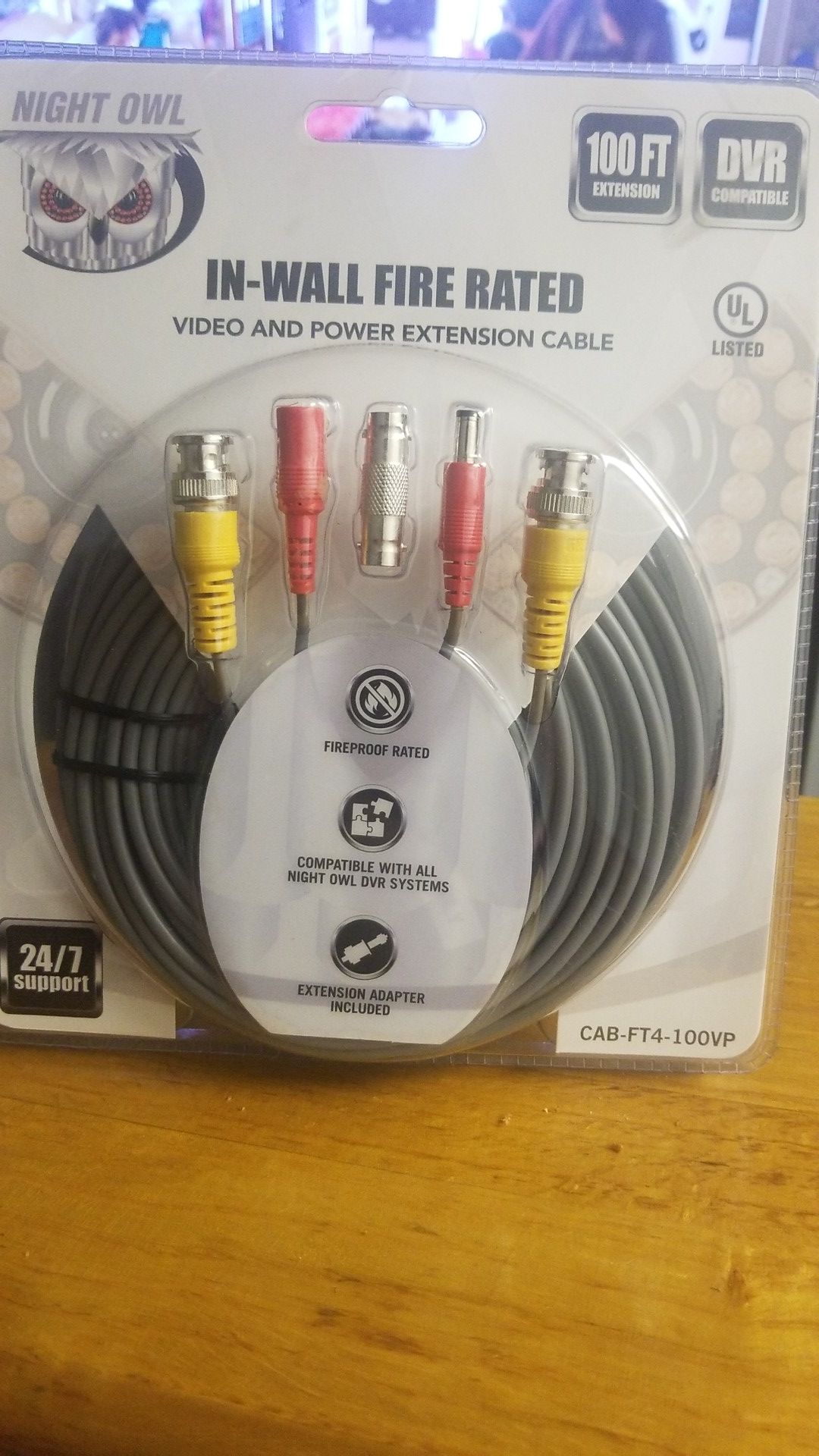 Video and power extension cable 100ft