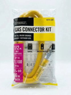 Everbilt 1/2 in. MIP x 1/2 in. MIP 36 in. Stainless Steel Gas Connector 71100 BTU - New