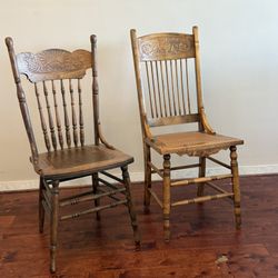 2 Wood Chairs