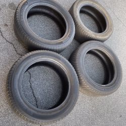 4 — 225/55r18 Michelin Climate 2 Tires Good 80% Treads 