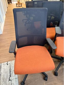 Set Of 4 - Hon Fabric Seat Orange