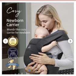 MOMTORY Baby Carrier from Newborns, Comfortable Hip Seat for Baby, 3-12 kg, Ergonomic Carrier for Newborn to Toddler with Velcro Fastening, Easily Adj