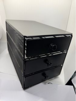 Black Metal Mesh 3-Drawer keurig coffee pod holder