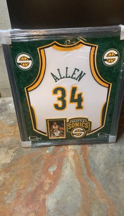 Ray Allen Lazor Framed Jersey