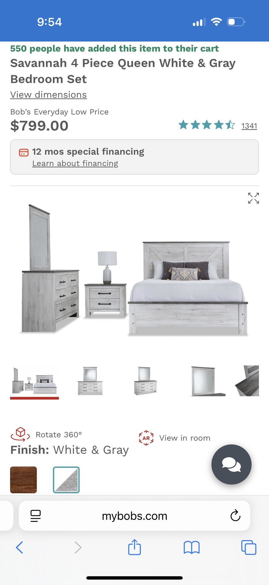 Bobs Furniture Bedroom Set