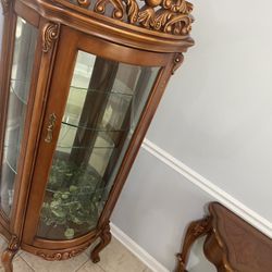 Half Circle China Display Cabinet 