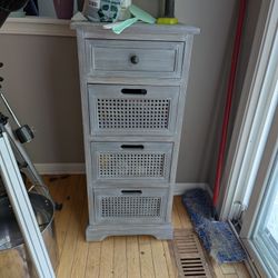 Stylish Farmhouse 4-Drawer Storage Cabinet – Must Sell by May 31st