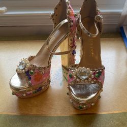 Size 8 Azalea Wang Pink Bling Platform Shoes